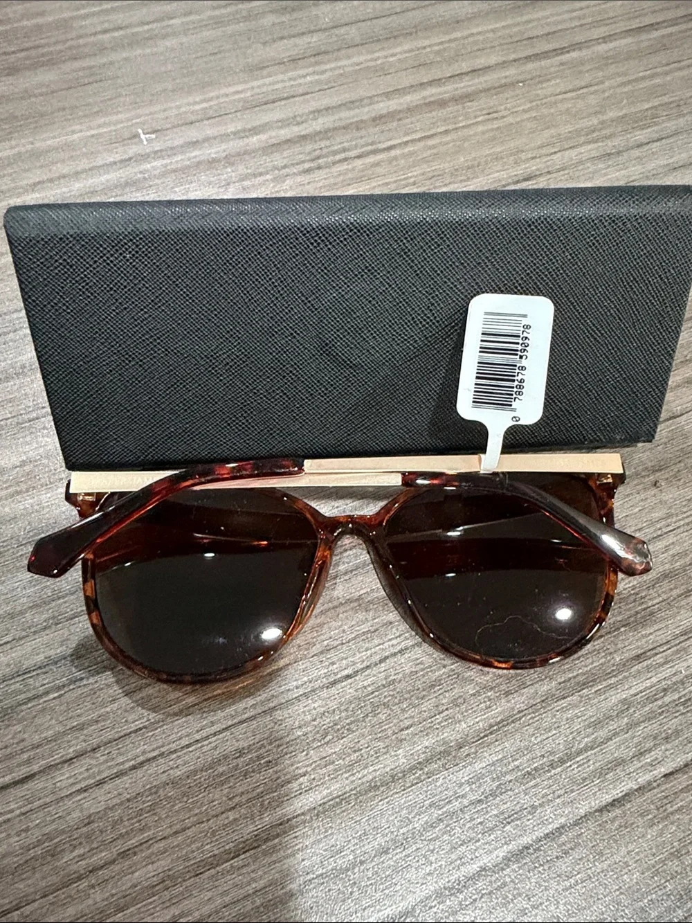 NWT Draper James Women's Tortoiseshell Gold Sunglasses - Brown Lenses